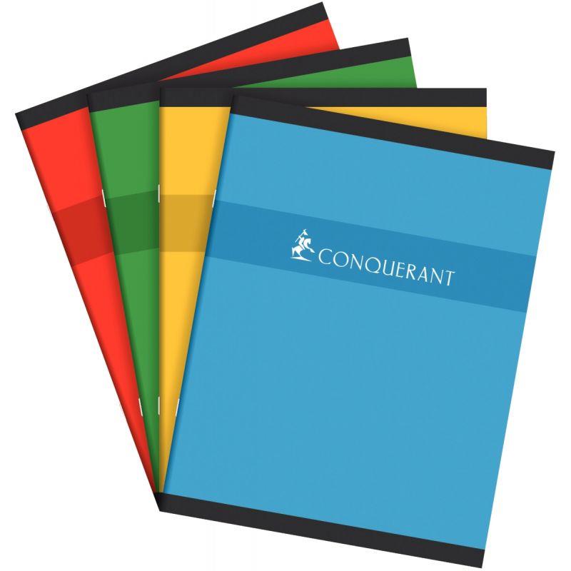 Cahier de devoirs, 17x22, 96 pages, 5x5, 70g, coloris aléatoires, Conquérant - Ma Rentrée Facile