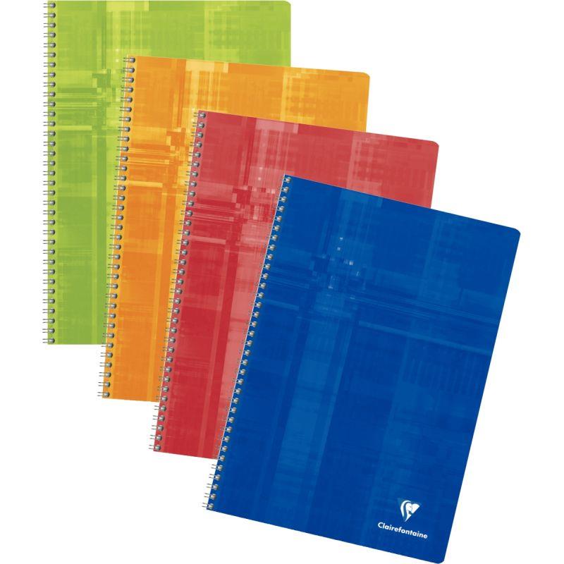 Cahier à spirale 21x29,7, 100 pages, séyès, 90g, polypro, coloris aléatoires, Clairefontaine - Ma Rentrée Facile