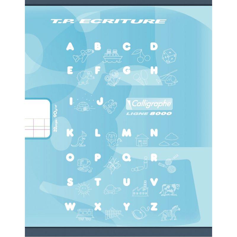 Cahier 17x22, 32 pages, double ligne 3 mm interligne et verticale / uni, 90 g - Ma Rentrée Facile