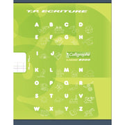 Cahier 17x22, 32 pages, Double ligne 4 mm , 1 page lignée / 1 page blanche, 90 g - Ma Rentrée Facile
