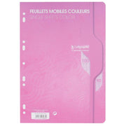 50 feuillets mobiles (100 pages) format 21x29,7cm séyès 80g rose, Calligraphe - Ma Rentrée Facile