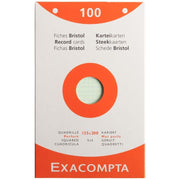100 fiches bristol perforées 12,5 x 20 cm quadrillé 5x5 couleurs assorties, EXACOMPTA - Ma Rentrée Facile