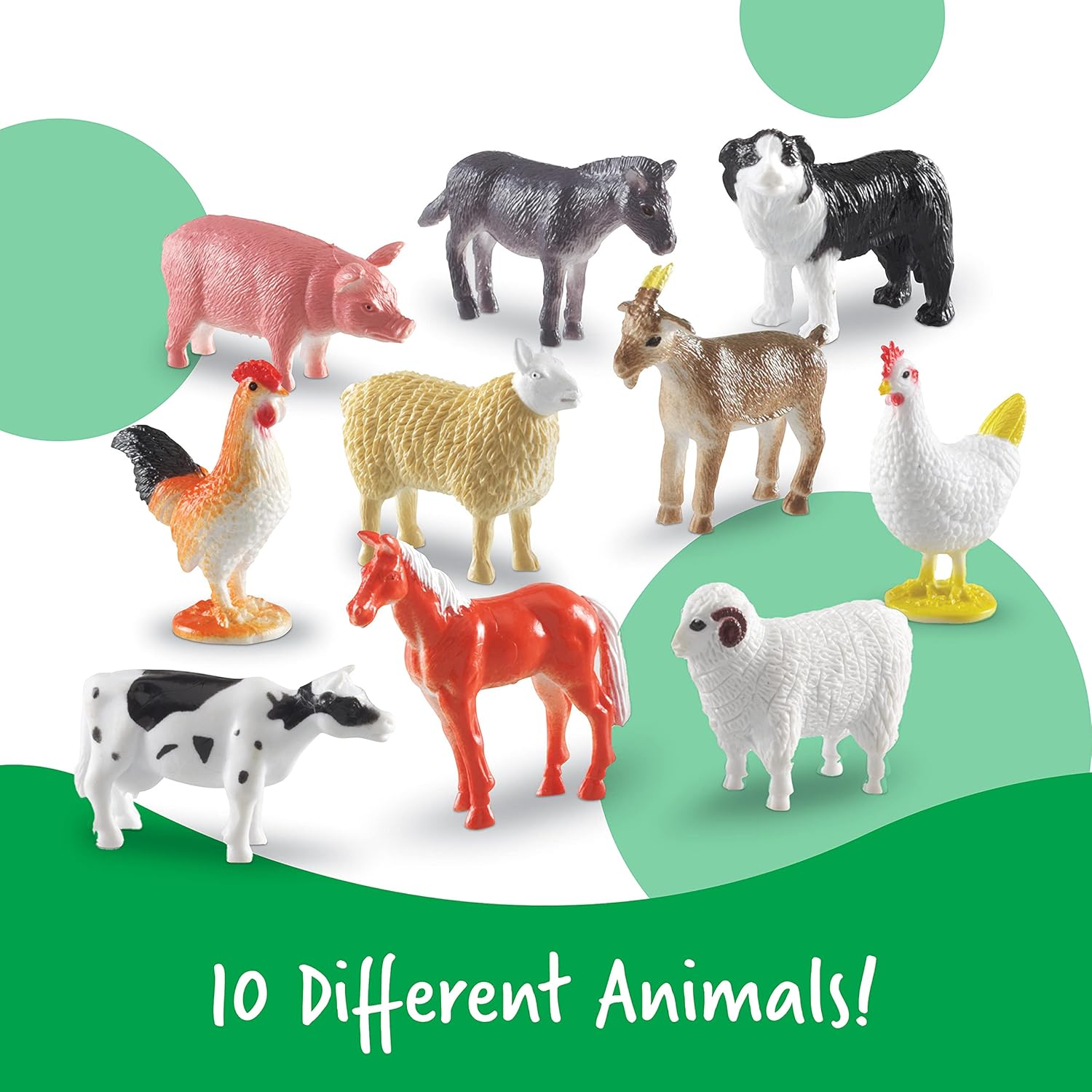 Baril de 60 petits animaux de la ferme