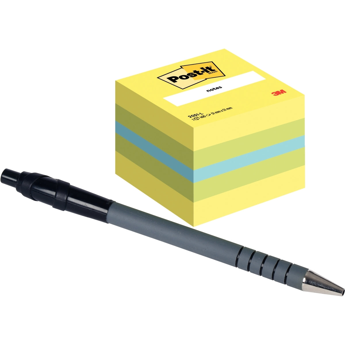 Mini cube Post-it 400 feuilles 51x51 mm couleurs assorties, vue 3
