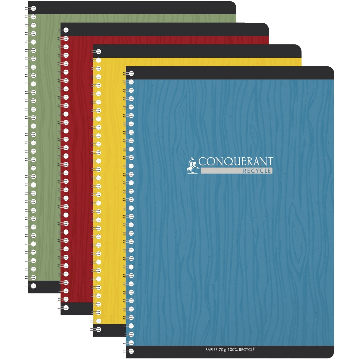 Cahier Conquérant Recyclé 17x22 cm 180 pages quadrillé 5x5, vue 4