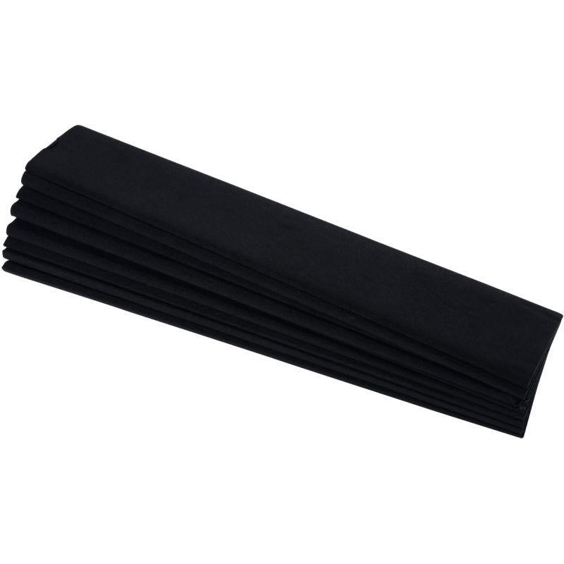 Paquet de 10 feuilles crépon supérieur 250x50 noir - Ma Rentrée Facile