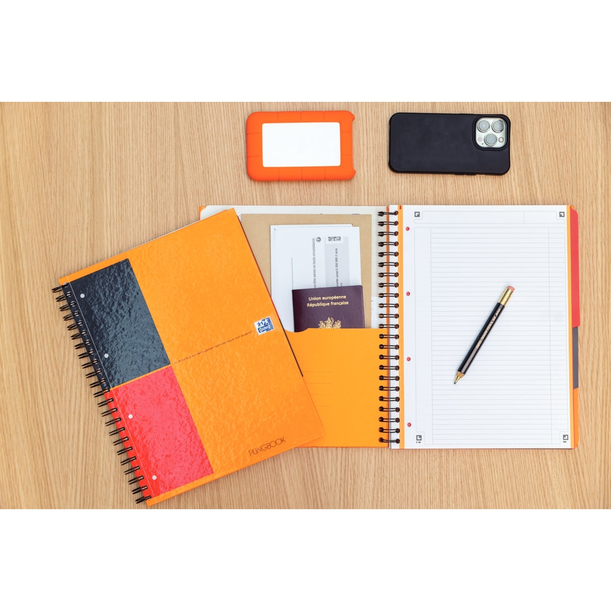 Cahier Filingbook Oxford A4+ ligné 200 pages, vue 2