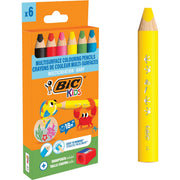 Etui de 6 crayons multisurface BIC Baby assortis + taille crayons