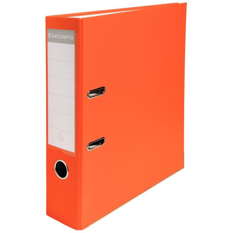 Classeur à levier EXACOMPTA, dos 8cm orange - Ma Rentrée Facile