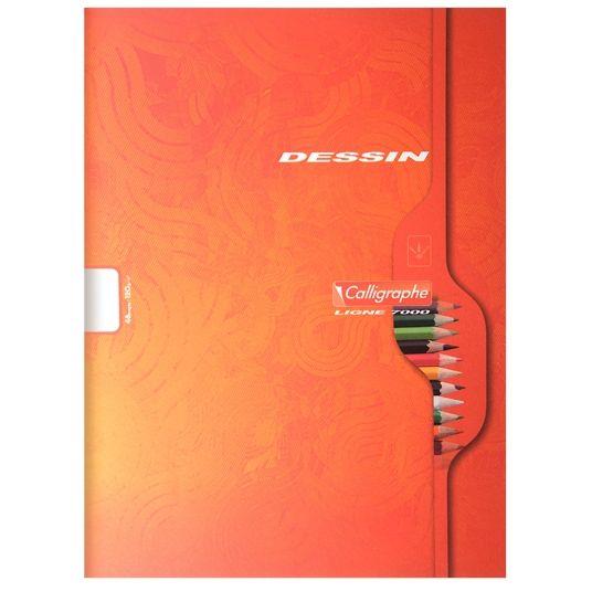 Cahier de dessin 24x32, 96 pages, blanc uni 120g, Calligraphe - Ma Rentrée Facile