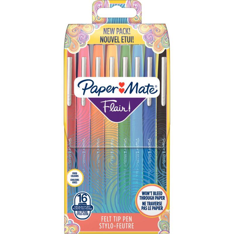 Pochette de 16 feutres nylon Flair assortis - Ma Rentrée Facile