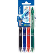 Pochette de 4 rollers effaçables Frixion Clicker pointe moyenne rétractables assortis - Ma Rentrée Facile