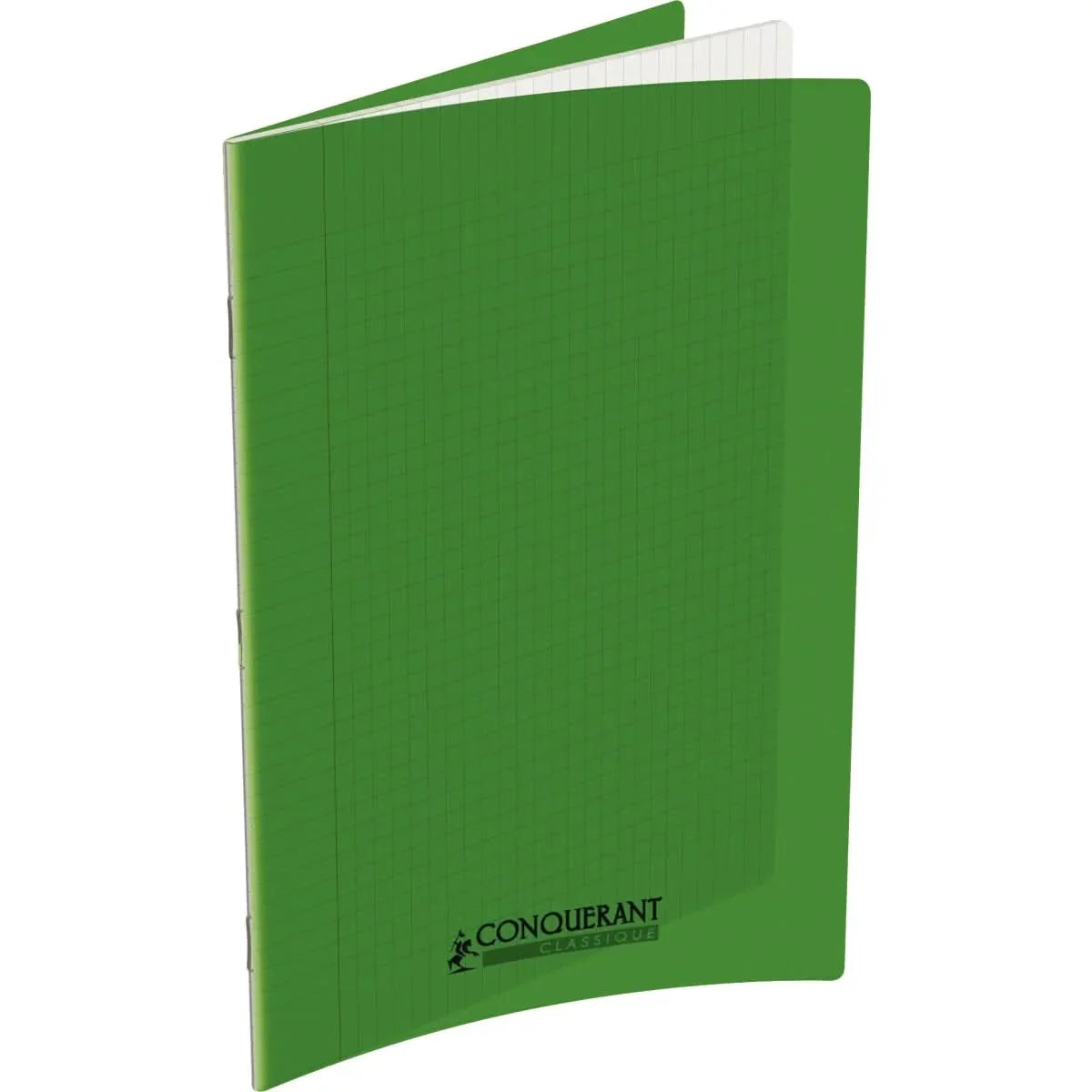Cahier 24x32, 96 pages, seyès, polypro vert CONQUERANT - Ma Rentrée Facile