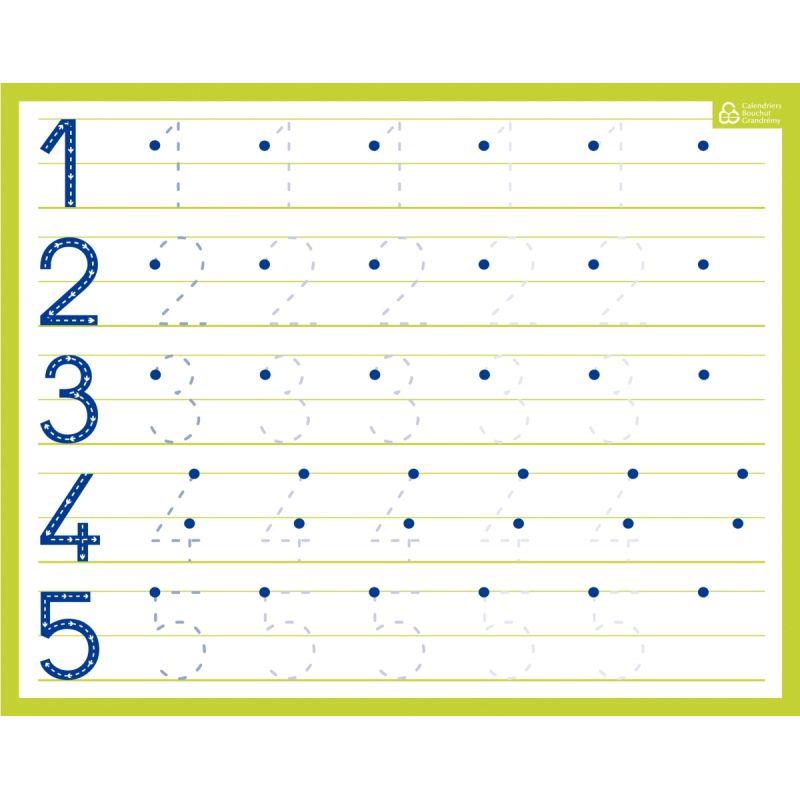 Ardoise effaçable à sec 21x26.5cm, chiffres - Ma Rentrée Facile