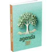Agenda journalier, année scolaire 2026/2027, 11,5x17, motif arbre