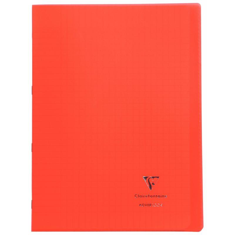 Cahier KOVERBOOK 21x29.7, 96 pages, seyès 90g, polypro, rouge - Ma Rentrée Facile