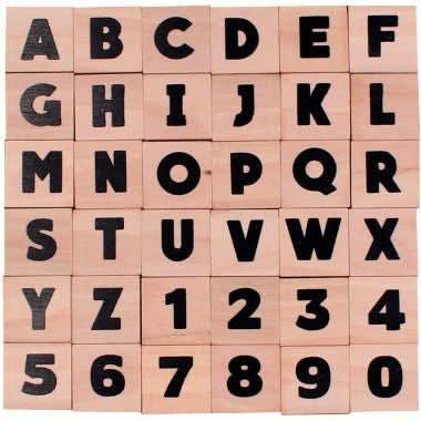 36 tampons lettres/chiffres en majuscule - Ma Rentrée Facile