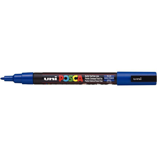 Marqueur Posca pointe fine conique PC3M bleu foncé - Ma Rentrée Facile