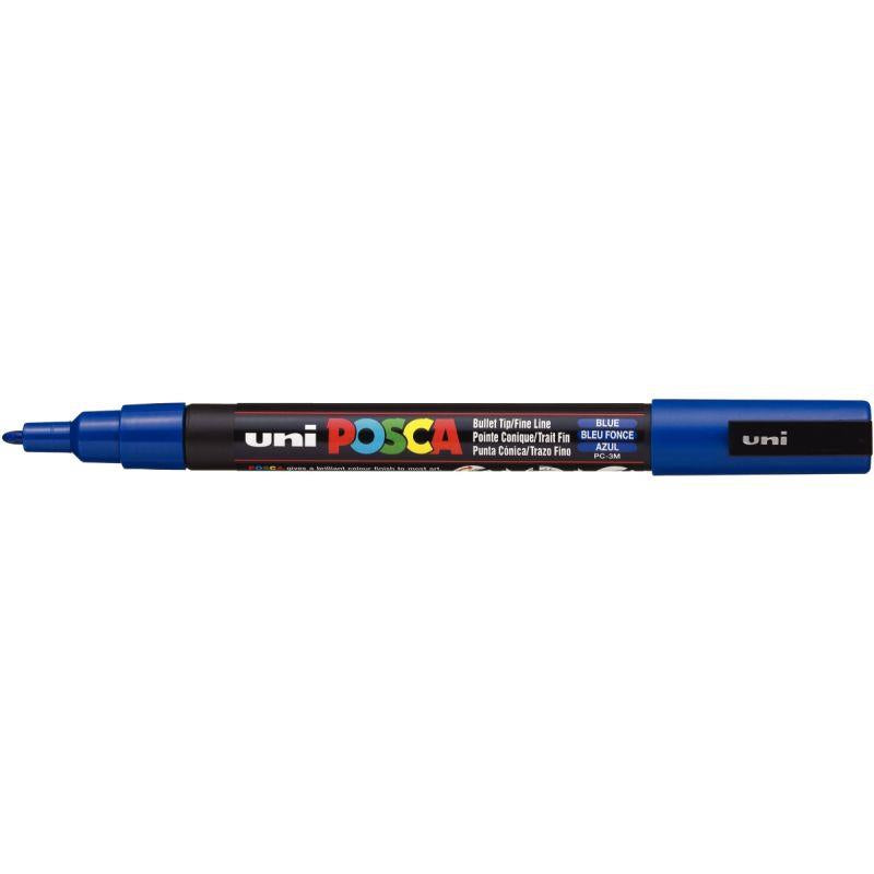 Marqueur Posca pointe fine conique PC3M bleu foncé - Ma Rentrée Facile