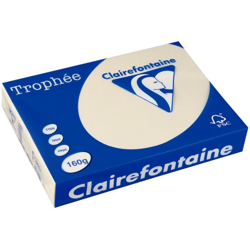Paquet de 250 feuilles de papier 160g de format A4 ivoire TROPHEE CLAIREFONTAINE - Ma Rentrée Facile