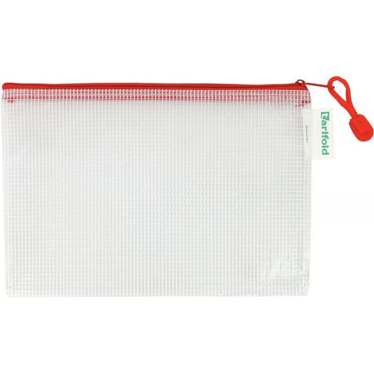Pochette à zip A5 paysage rouge - Ma Rentrée Facile