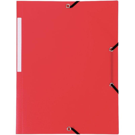 Chemise plastique 3 rabats à élastiques rouge - Ma Rentrée Facile