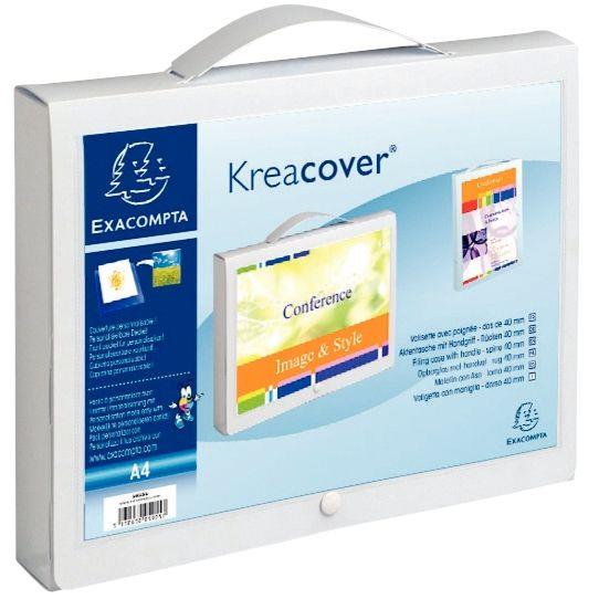 Valisette personnalisable KREACOVER en polypropylène, dos 4 cm, blanc - Ma Rentrée Facile