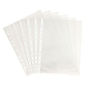 100 pochettes plastiques perforées 5/100ème 21x29,7 aspect grainé - Ma Rentrée Facile