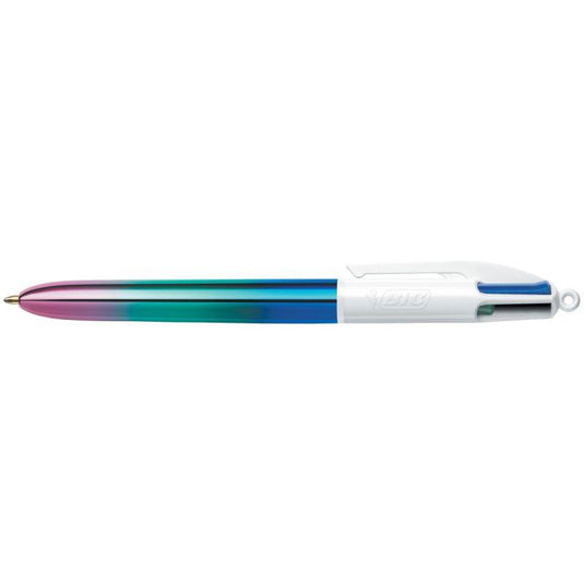 Stylo bille Bic 4 couleurs pointe moyenne gradient rose clair