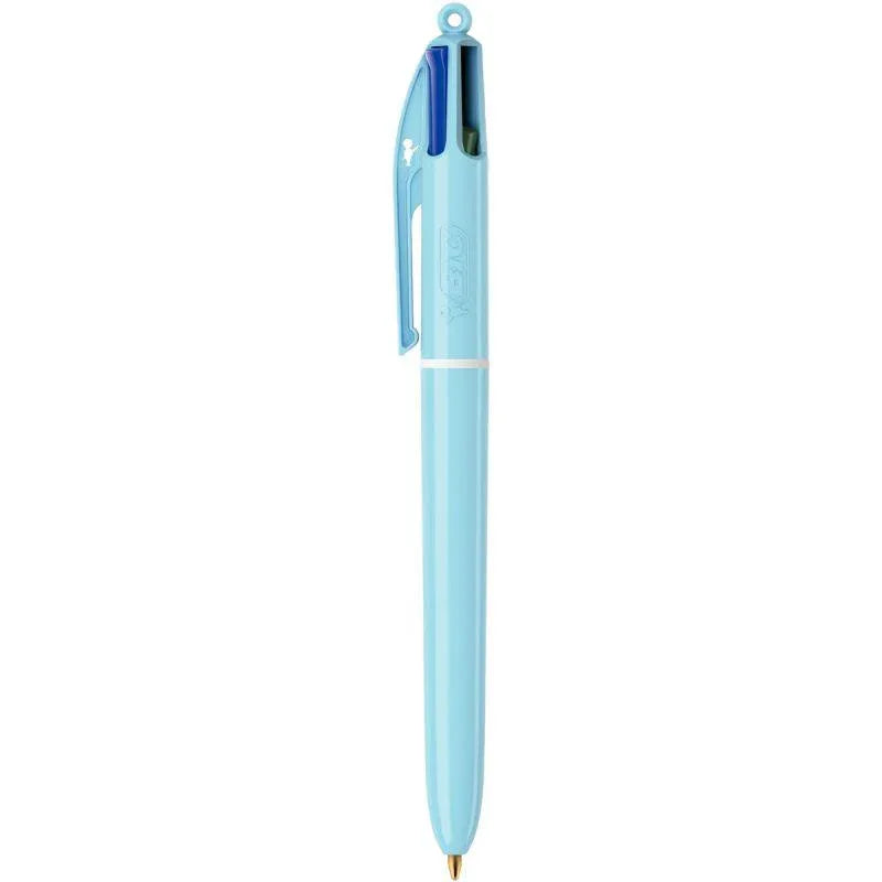 Boîte de 12 stylos bille Bic 4 couleurs, pointe moyenne, pastel, coloris assortis - Ma Rentrée Facile
