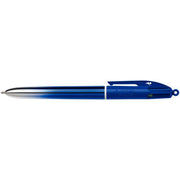 Stylos bille Bic 4 couleurs Smooth Metal bleu