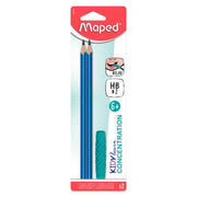 Blister de 2 crayons graphite HB Maped KIDY Learn embout relax