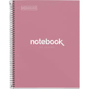 Cahier à spirale Notebook MIQUELRIUS, A4, 160 pages, 5x5, 90g, perforé rose poudré