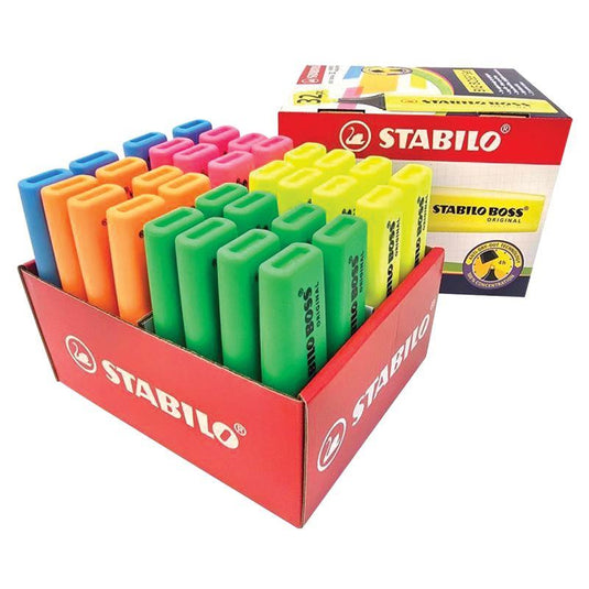 Box de 32 surligneurs STABILO BOSS 5 coloris assortis