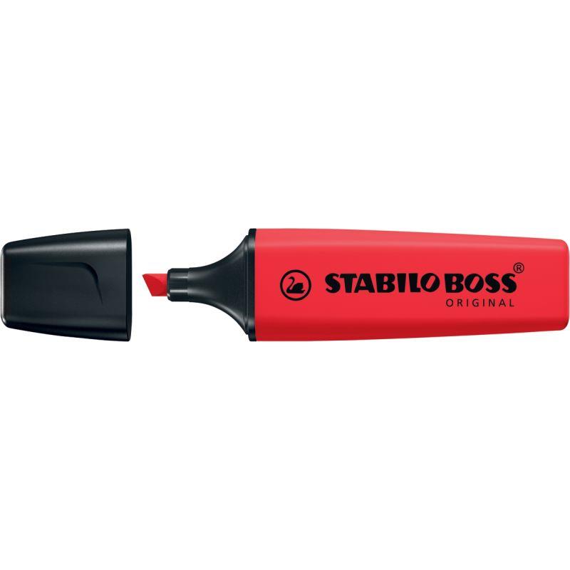 Surligneur STABILO BOSS vrai rouge – Ma Rentrée Facile