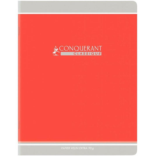 Cahier 24x32, 96 pages, seyès, 90gr, rouge - Ma Rentrée Facile