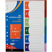 Intercalaires plastique 6 touches A4+ COLOR FRESH - Ma Rentrée Facile