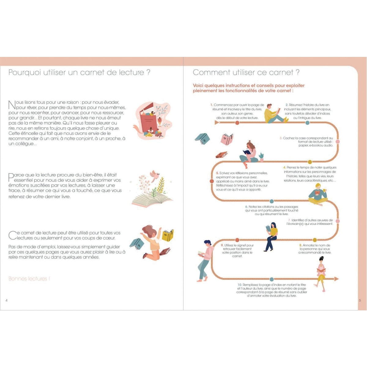Carnet de lecture motif livres Quo Vadis