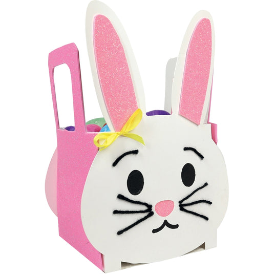 Lot de 10 paniers lapin Pâques en carton