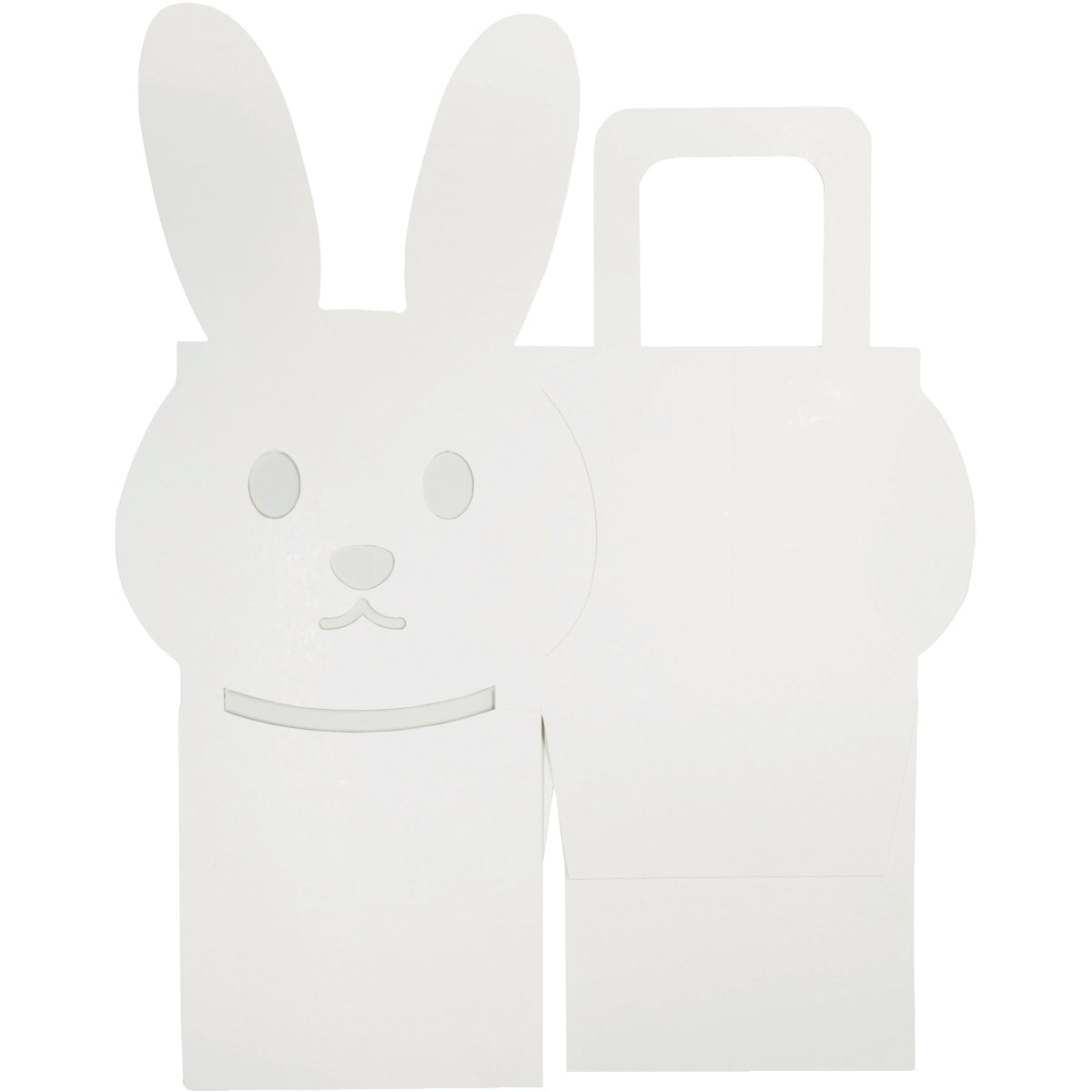 Lot de 10 paniers lapin Pâques en carton