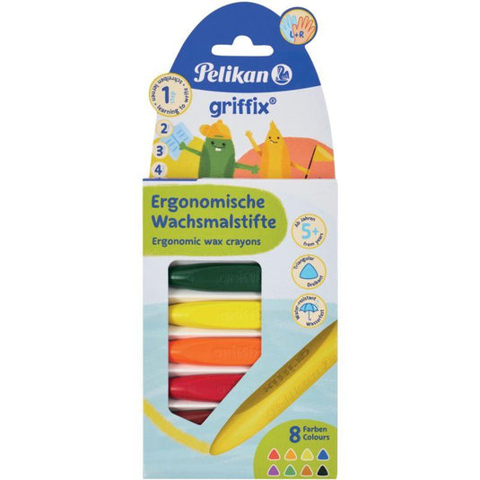 Etui de 8 crayons cire triangulaire Pelikan Griffix