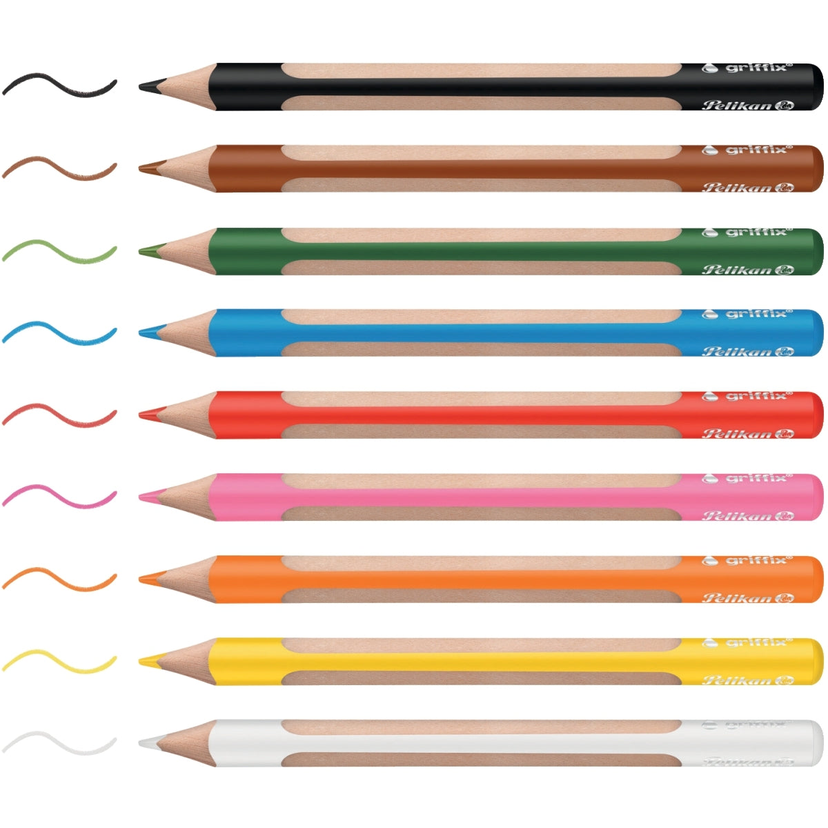 Etui de 9 crayons de couleurs Pelikan griffix assortis