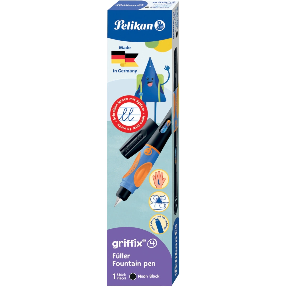 Stylo à plume d'apprentissage Pelikan Griffix gaucher noir