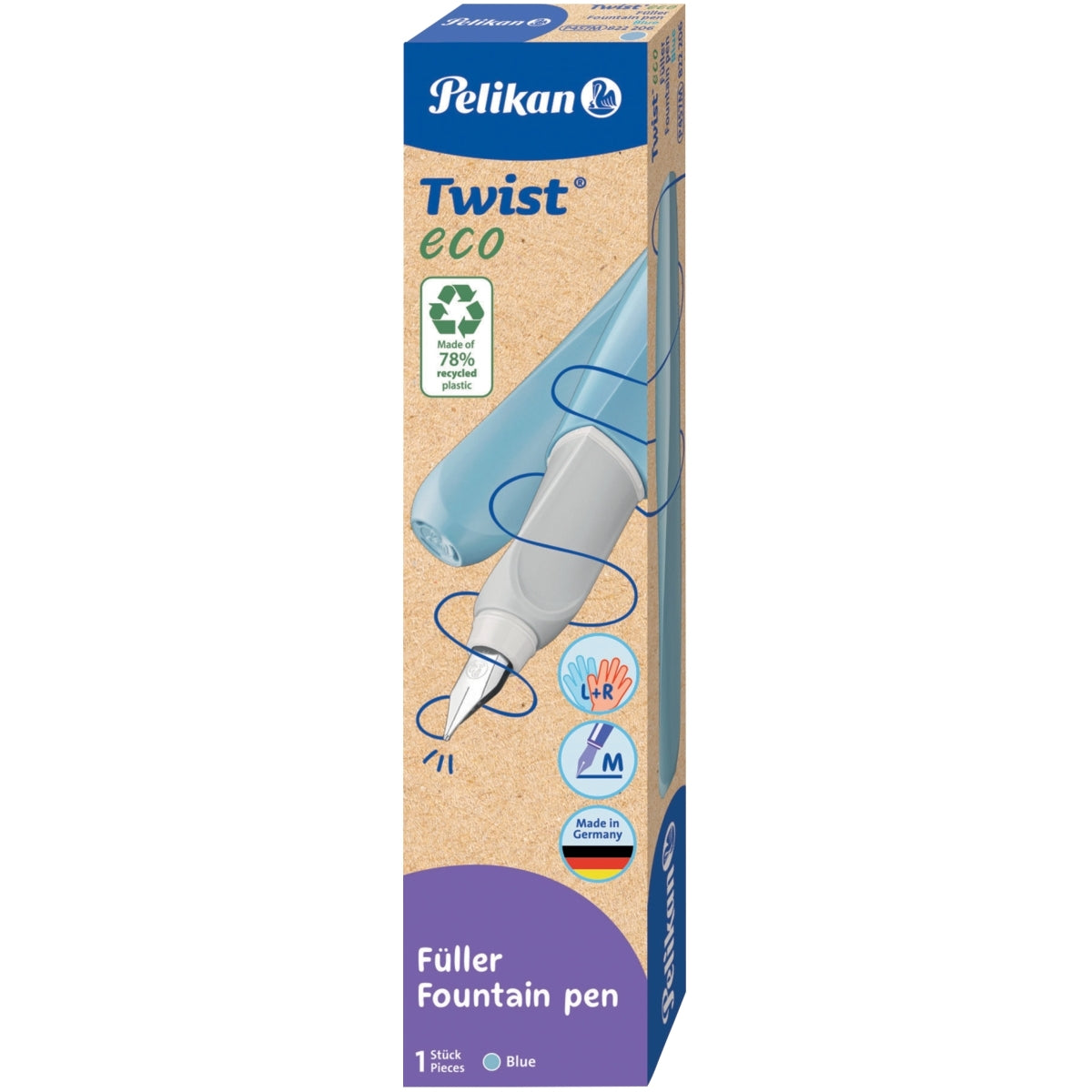 Stylo plume Pelikan Twist Eco bleu