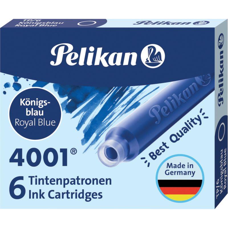 Etui de 6 cartouches d'encre Pelikan bleue roi