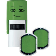 Lot de 2 cassettes d'encrage vert pour tampon Smiley