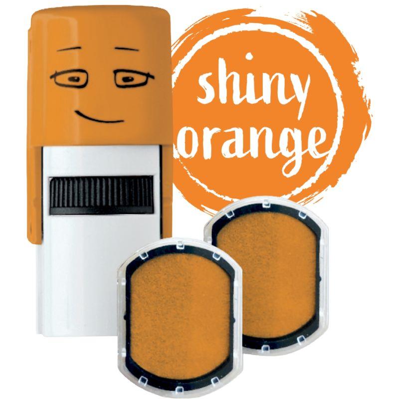 Lot de 2 cassettes d'encrage orange pour tampon Smiley