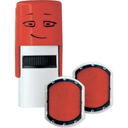 Lot de 2 cassettes d'encrage rouge pour tampon Smiley