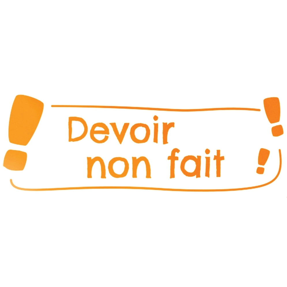 Tampon Colop "Devoirs non faît" orange