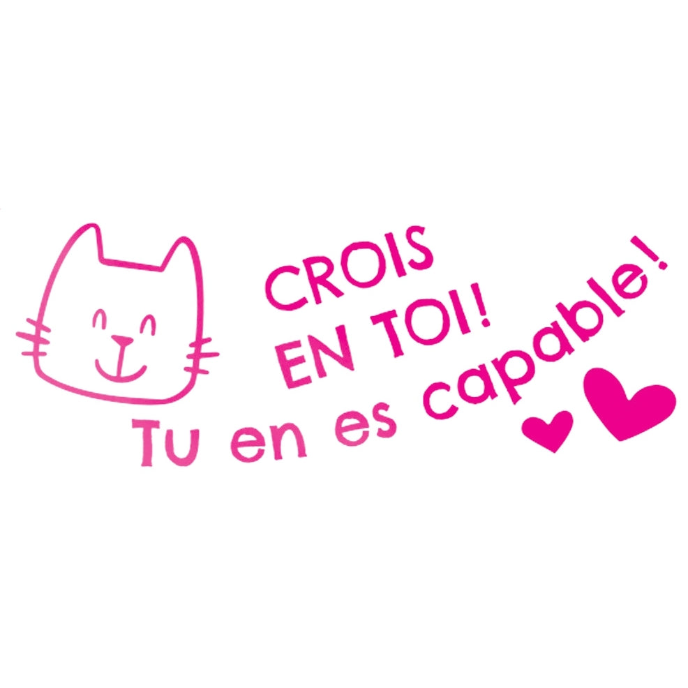 Tampon Colop  "Crois en toi tu en es capable" rose